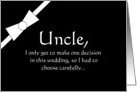 Uncle will you be my Usher? Card