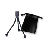 Pro Power Mini Pocket-Size Tripod & Scratch-Guard Accessory Bag COMBO - Flexible Use on any surface and any available space size - Non-skid Rubber feet and Bendable wire legs - Designed to use with Compact Digital Photo Cameras- *** Suits Best Kodak Easy