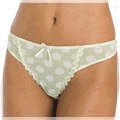 Masquerade Lingerie Luna Thong In Mint & Ivory By Panache - Size 10 UK