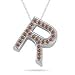 Initial Pendant - 0.29 Ct Brown Diamond 'R' Initial Pendant