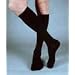 Ames Walker Style 166, Men's Microfiber Firm Support Travel Socks 15-20 - Large - Black