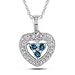 ZALES Enhanced Blue and White Diamond Heart Pendant in 10K White Gold - 17 inch 1/3 CT. T.W. dia fash pend/neck