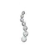 14k White Gold & Diamond Journey Pendant (1.00ctw)