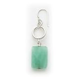 Sterling Silver Amazonite Stone Dangle Earrings