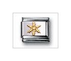Snowflake No Color Classic Gold, Italian Charm by Nomination Charms
