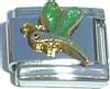 Clearly Charming Green Dragonfly Italian Charm Bracelet Link