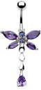 Belly Button Ring Navel Dragonfly Dangle Body Jewelry 14 Gauge