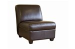 Arthur Full Leather Armless Club Chair
