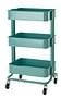 RASKOG Home Kitchen Bedroom Storage Utility Cart Turquoise