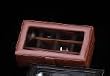 Genuine Brown Leather 12 Cufflink Case Box Holder