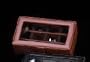 Genuine Brown Leather 12 Cufflink Case Box Holder