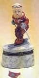 Child Skiing Trinket Box