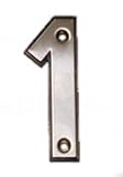 from Master Plastics 63mm High Stainless Steel Door Number 1 For House or Hotel Room Numbers Model RELTR01