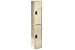 Flush Front Locker Double Tier 12x18x72 2 Door Assembled Tan