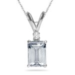 0.02 Cts Diamond & 0.55 Cts White Sapphire Pendant 