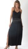 Jordan Taylor&reg; - Black Sea Maxi Dress Cover Up with Contrast Smocking -Elif by Jordan Taylor - Women's Swimwear Plus Size Swimsuits