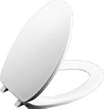Tools & Hardware : KOHLER K-4664-7 Brevia Elongated Toilet Seat, Black Black