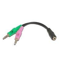Headset Buddy Adapter: (01-PH25-PC35) Phone Headset to PC Adapter - Use a 2.5mm Phone Headset With Your PC, Converts 2.5mm Plug to Dual Mic/Audio 3.5mm, for Skype/VOIP