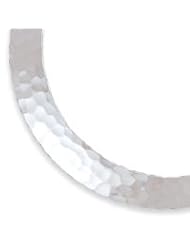Sterling Silver Hammered 6-12.5mm Graduated Neck Collar QG1742"