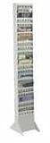 Magazine Rack, 23 Pockets, Steel, 9-3/4x4x65-1/2, Gray