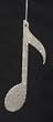 Seasons of Elegance Gold Glitter Quaver 8th Music Note Christmas Ornament