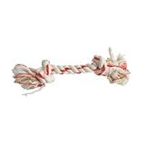 Yummy Two Knot Rope Bone Dog Toy with Steak Flavor