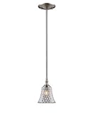 IMAGE OF ELK Lighting Victoriana 1-Light Pendant In Satin Nickel