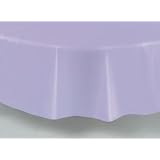 84 Plastic Round Tablecloth Lavender 12 pieces by
