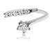 Cubic Zircon accented Star Toe Ring in 14K White title=