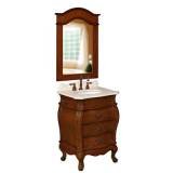 Belle Foret BF80069R Petite Single Basin Bathroom Vanity, Aged Walnut