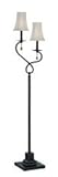 Lite Source C61150 Tovah 2-Lite Floor Lamp, Dark Bronze with Off-White Shade