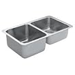 Moen S22358 Lancelot 29" x 16" Double Bowl Undermount Kitchen Sink Stainless Ste