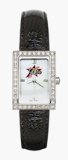 Philadelphia 76ers Ladies Allure Black Leather Strap Watch