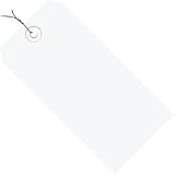 #1 White Wired Tag 2 3/4' x 1 3/8' (G11013G) Category: Shipping Labels and Tags