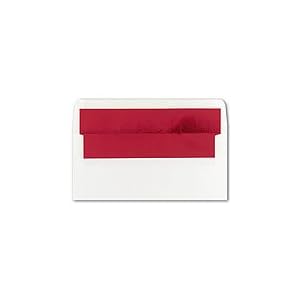 Masterpiece Red Foil Lined / Christmas #10 Envelopes - 4.125 x 9.5 - 25 Envelopes