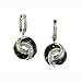 14K Diamond and Black Diamond Earrings