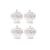 Porcelain Lion Soup & Lid Set of 4