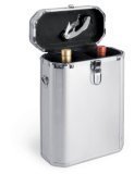 Picnic Time Envoy 2 Bottle Insulated Aluminum Wine Case w/Corkscrew