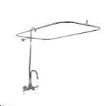 Barclay 4122-CP Rectangular Units Clawfoot Tub and Shower Filler