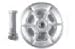 Antech 2205.600 6" steel v-groove wheel with axle bolt and nut