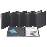 Sparco 07801 Slanted Ring Binder, 4 Capacity, Letter, Black