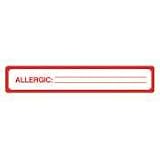 Tabbies 40561 Tabbies Medical Labels, ALLERGIC, 5 1/2 x 1, White, 175/RL