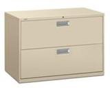 HON 600 Series Two-Drawer Lateral File, 42w x19-1/4d, Charcoal