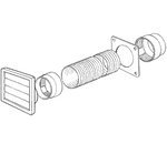 150mm 1 Metre Flexible Cooker Hood Ducting Kit Picture