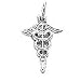 Caduceus Charm - Sterling Silver