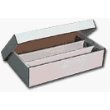 BCW Super Shoe 3 Row Storage Box (3000 Ct.) - Corrugated Cardboard Storage Box - Baseball, Football, Basketball, Hockey, Nascar, Sportscards, Gaming & Trading Cards Collecting Supplies