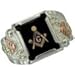 ZALES Men's Black Hills Gold Onyx Masonic title=