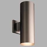 Progress Lighting Aluminum Cylinders Black 5,, Two-Light Up/Down Wall Bracket - P5675-31