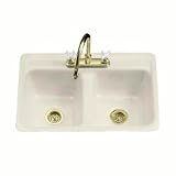 Kohler K-5950-4 Delafield tile-in/metal Sink Almond