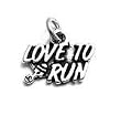 .925 Sterling Silver Love To Run Charm
